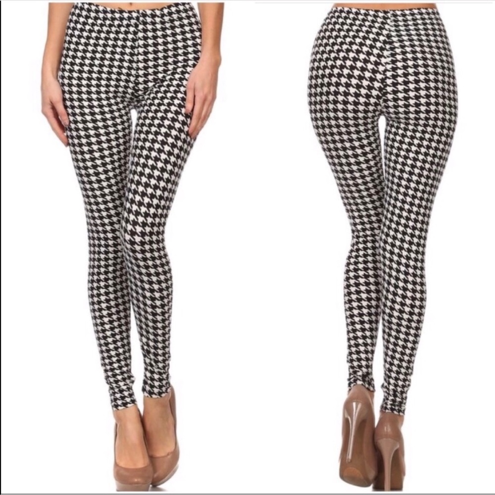 Houndstooth ultra soft buttery leggings - Picture 5 of 7
